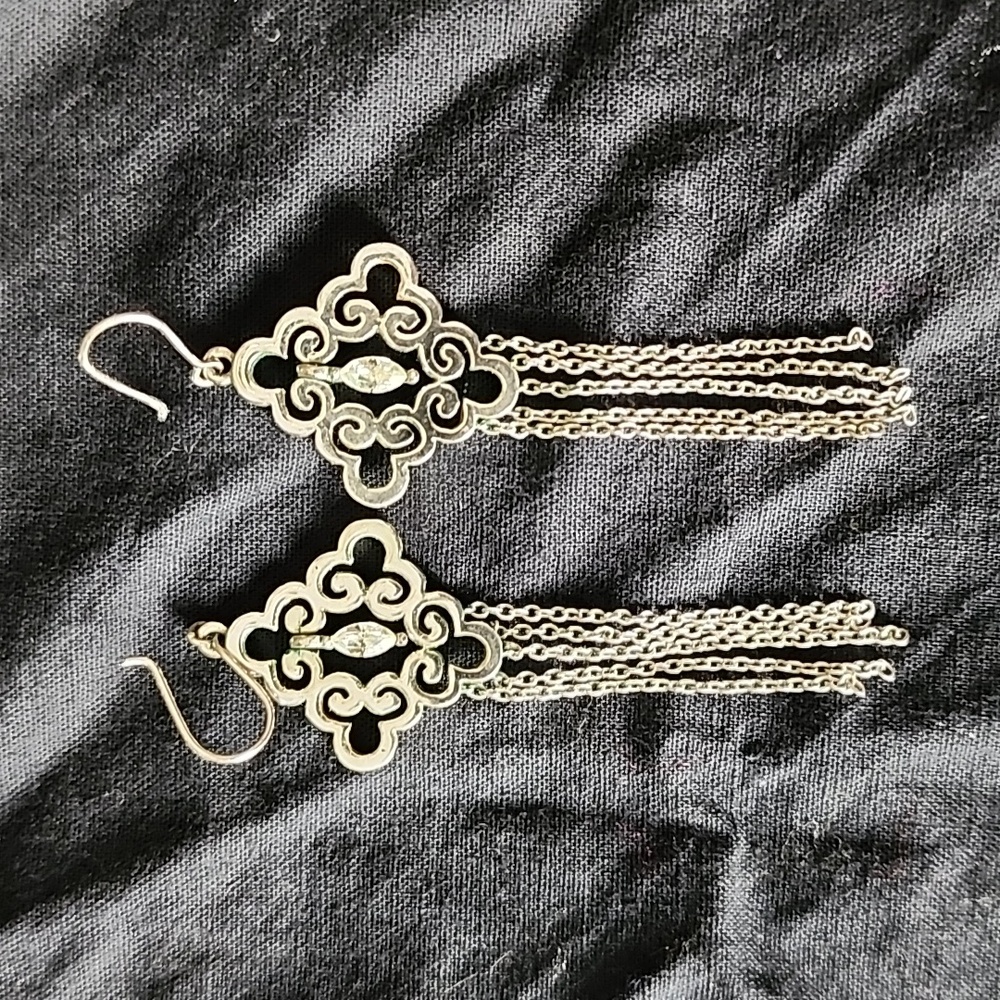 Annaleece Swarovski Crystal Silver Earrings